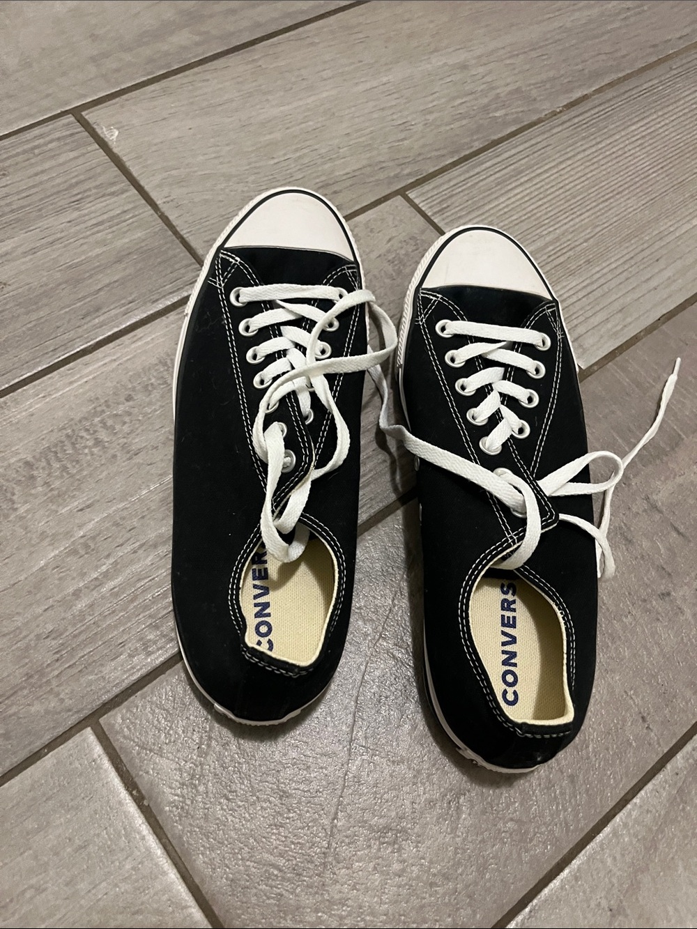 Converse Black & White Low-Top Canvas Sneakers